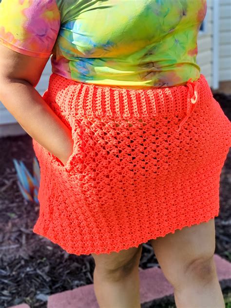 skirt  pockets crochet pattern  etsy