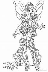 Winx Club Coloring Pages Bloomix Bloom Getcolorings Color Print sketch template