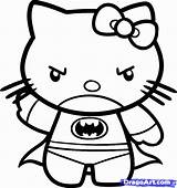 Kitty Hello Batman Drawing Draw Coloring Pages Line Logo Drawings Characters Domo Step Batgirl Colouring Sheets Added Clipart Cartoon Azcoloring sketch template