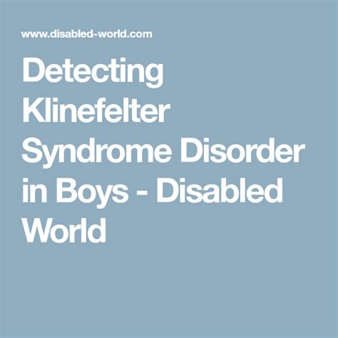Pin On Klinefelter Syndrome