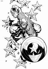 America Coloring Captain Pages Gif Printable Avengers sketch template