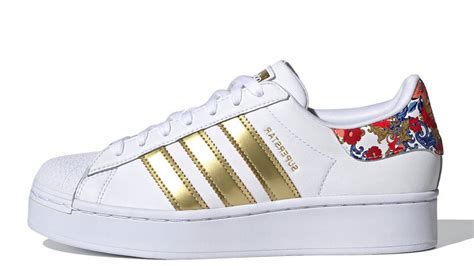 studio london  adidas superstar bold white floral   buy fy  sole womens