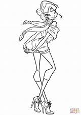 Coloring Winx Musa Pages Paper Printable sketch template
