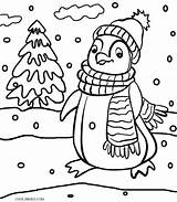Penguin Coloring Pages Cute Penguins Color Printable Getcolorings Cu sketch template