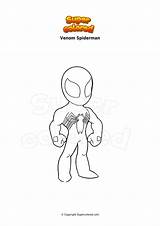 Venom Spiderman Ausmalbild Supercolored Spidey sketch template