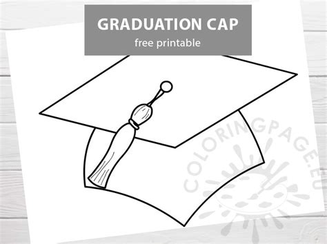 large graduation cap coloring page