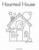 Haunted Coloring House Halloween Printable Pages Drawing Easy Spooky Mansion Happy Simple Color Sheet Book Kids Colouring Houses Drawings Twistynoodle sketch template