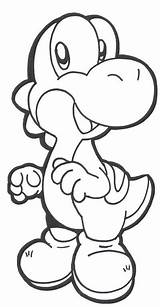 Yoshi Coloring Pages Baby Mario Super Printable Print Kids Color Cute Drawing Cartoon Colouring Sheets Nintendrawer Lineart Bros Books Do sketch template