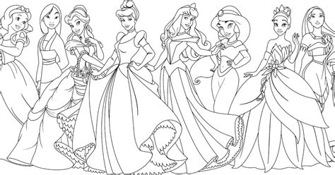 disney princess coloring pages team colors