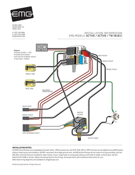 emg wiring diagram  volume  tone