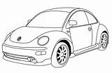 Beetle Vw Drawing Line Volkswagen Coloring Drawings Template Sketch Deviantart Cars Paintingvalley sketch template