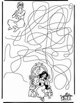 Labyrinth Aladdin Labirinto Laberinto Coloring Labirynt Alladyn Doolhof Aladino Camino Nukleuren Fargelegg Colorare Thema Labyrint Labirinti Encuentra Anzeige Annonse Advertentie sketch template