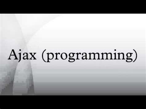 ajax programming youtube