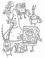 Spongebob Esponja Personajes sketch template