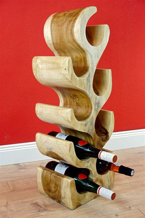 cm large acacia suar solid wood wine rack   bottles etsy