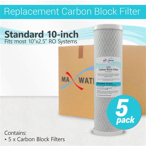 5 10 X 2 5 Coconut Shell Cto Carbon Block Water Filter For Whole