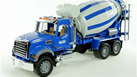 mack granite cement mixer bruder  muffin songs toy review