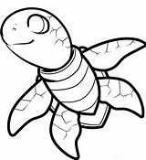 Turtle Sea Coloring Drawing Pages Outline Baby Coloring4free Loggerhead Kids Printable Cliparts Clipartmag Adults Animal sketch template