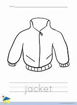 Jacket Worksheet Coloring Clothes Template Worksheets Straight Pages Thelearningsite Info sketch template