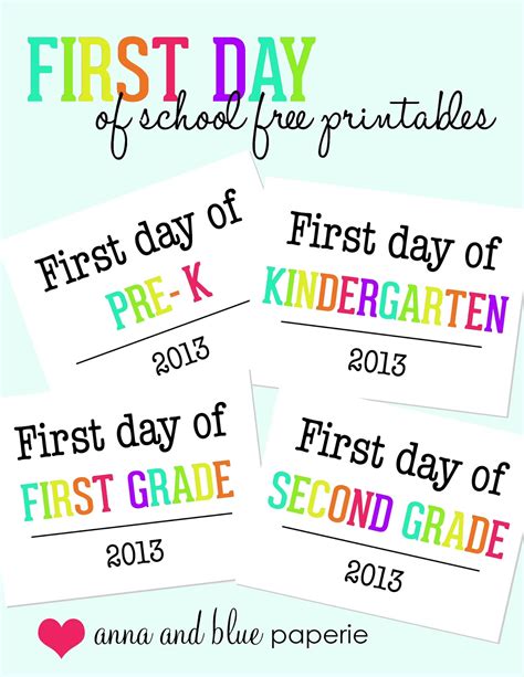 anna  blue paperie  day  school photo op  printable