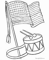 Coloring Pages Flag Printable American Patriotic July 4th Independence Flags Drawing Usa Drum Color Kids States United Vector Wind History sketch template