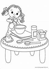 Coloring Pages Andy Pandy Kitchen Playing Loo Set Looby Character Cartoon Color Kids Sheets Girl Printable Supercoloring Found sketch template