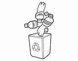 Bottles Recycling Coloring Pages Environment Dibujo Water Coloringcrew Container Ecological sketch template