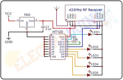 rf transmitter  receiver circuit diagram