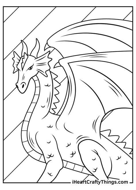 art collectibles digital downloadable  dragon colouring sheet pack