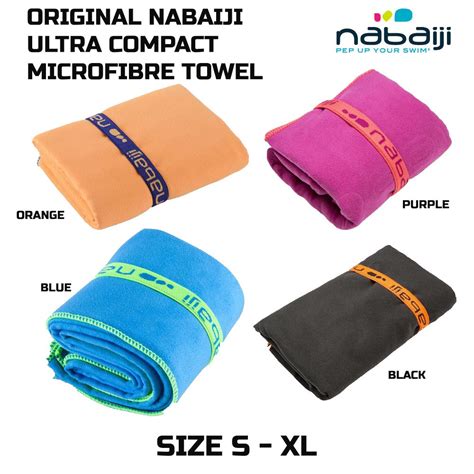nabaiji original ultra compact microfibre towel shopee malaysia