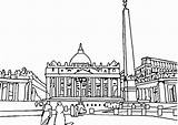 Venise Venecia Monuments Vatican Colorier Designlooter sketch template