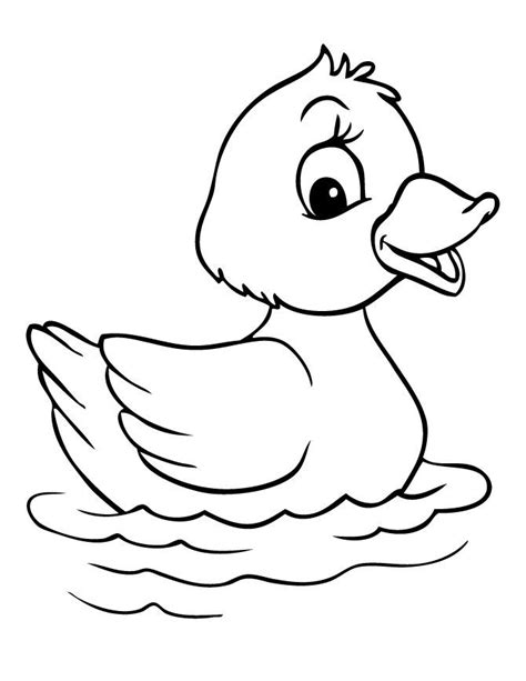 cute baby duck coloring page disegno  cartoni disegni simpatici