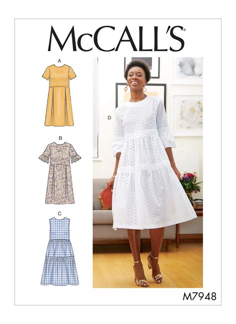 misses dresses sewing pattern mccalls patterns tiered