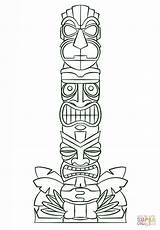 Tiki Totem Coloriage Hawaiian Poles Koh Lanta Mask Colorier Totempaal Supercoloring Pfahl Plastiques Leroy Annabel Totempfahl Coloriages Ausmalbild Beaver Słup sketch template
