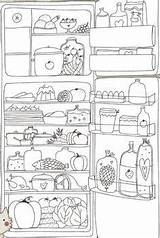 Coloring Pages Colouring Sheets Refrigerator Color sketch template