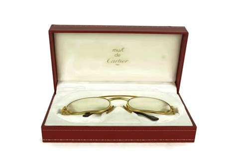 Vintage Cartier Glasses French Designer Gold Eyeglasses Frames In Must