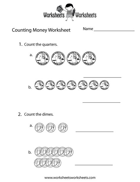 easy counting money worksheet worksheets worksheets