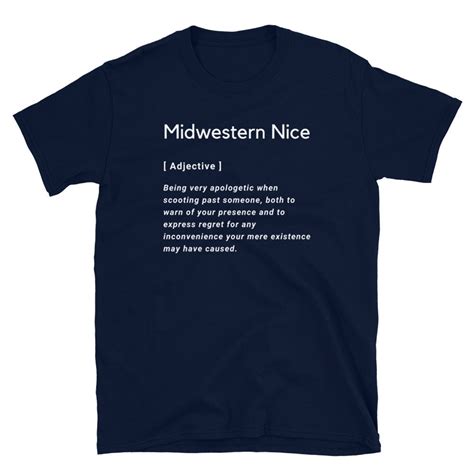 midwestern nice funny midwest definition short sleeve unisex etsy