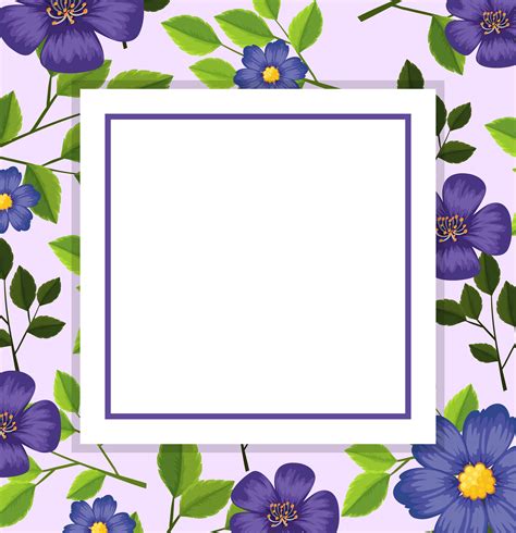 purple flower card template  vector art  vecteezy