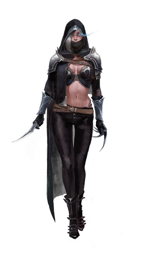 artstation assassin hinn 29 fantasy girl female character design female assassin