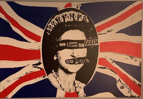sex pistols “god save the queen” box framed limited edition canvas