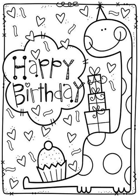 dinosaur happy birthday coloring pages coloring book
