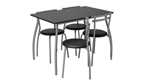 buy argos home leon black dining table  black chairs dining table