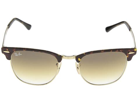 ray ban metal clubmaster rb3716 51mm in gold metallic lyst