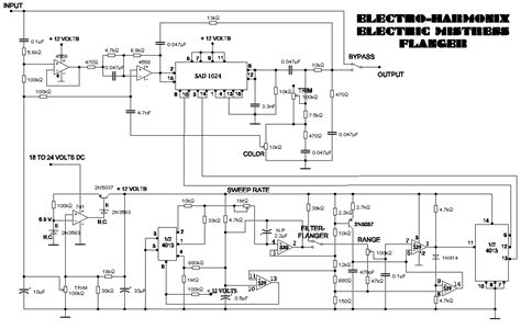 electronic harmonix electric circuit schematic diagram schematic power amplifier  layout
