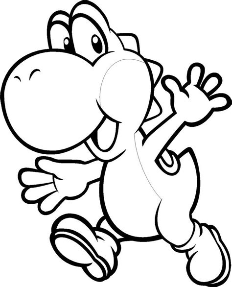 printable yoshi coloring pages  kids mario coloring pages