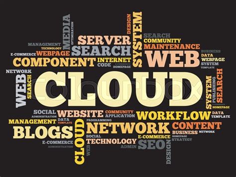 cloud word cloud concept stock vector colourbox
