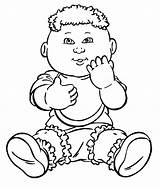Coloring Kids Cabbage Patch Pages Sheets Clipart Printable Sitting Doll Choose Board Library Popular sketch template