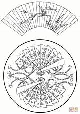 Japanese Embroidery Coloring Pages Supercoloring sketch template