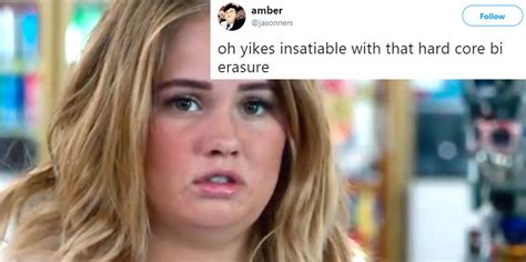netflix s insatiable criticised for saying ‘bi is just a stop on the